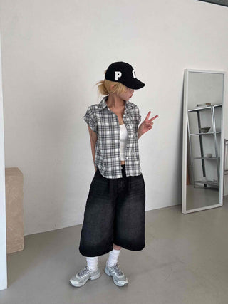 Rex Washed Denim Bermuda Pants