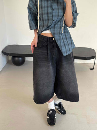 Rex Washed Denim Bermuda Pants