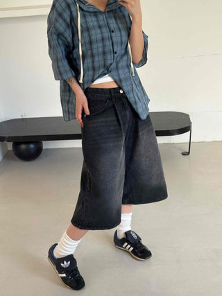 Rex Washed Denim Bermuda Pants