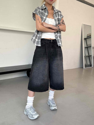 Rex Washed Denim Bermuda Pants