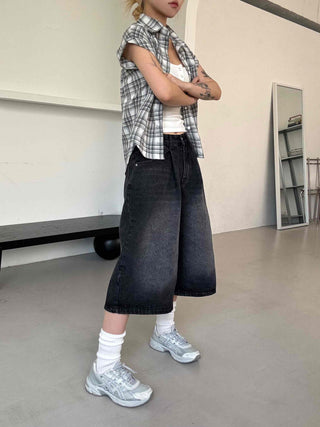 Rex Washed Denim Bermuda Pants