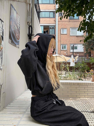 Vintage Over-the-Shoulder Loose-Fit Denim Jacket