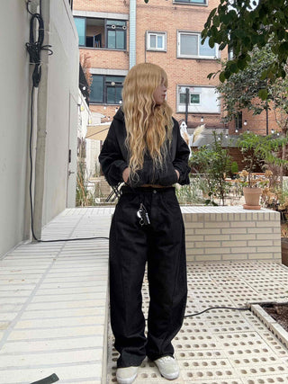 Vintage Over-the-Shoulder Loose-Fit Denim Jacket