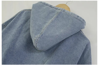 Vintage Over-the-Shoulder Loose-Fit Denim Jacket