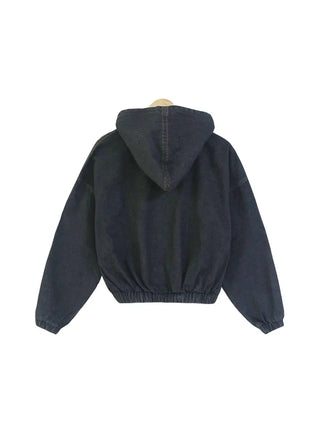 Vintage Over-the-Shoulder Loose-Fit Denim Jacket