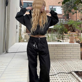Vintage Over-the-Shoulder Loose-Fit Denim Jacket