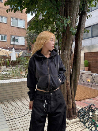 Vintage Over-the-Shoulder Loose-Fit Denim Jacket