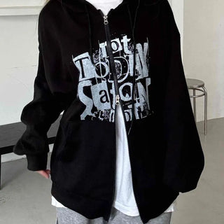 New Basic Street Two-Way Oversized Zip-Up