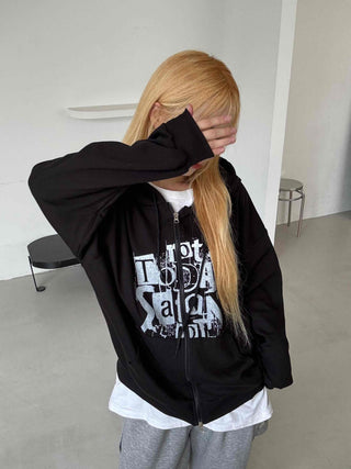 New Basic Street Two-Way Oversized Zip-Up