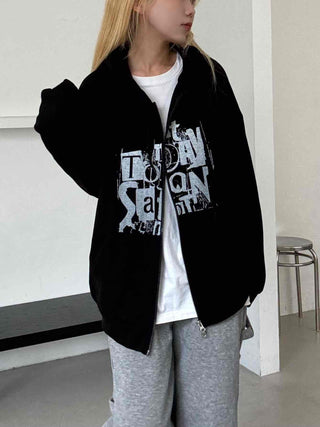 New Basic Street Two-Way Oversized Zip-Up