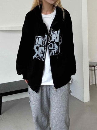 New Basic Street Two-Way Oversized Zip-Up