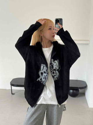 New Basic Street Two-Way Oversized Zip-Up