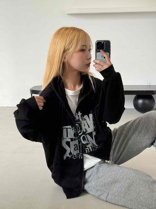 New Basic Street Two-Way Oversized Zip-Up