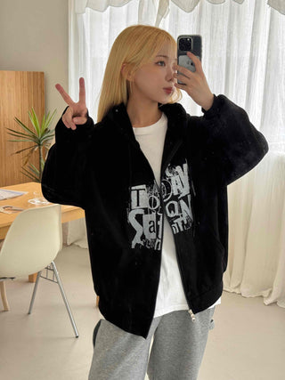 New Basic Street Two-Way Oversized Zip-Up