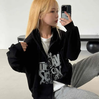 New Basic Street Two-Way Oversized Zip-Up
