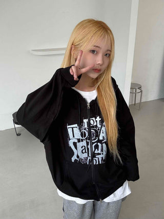 New Basic Street Two-Way Oversized Zip-Up