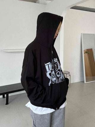 New Basic Street Two-Way Oversized Zip-Up