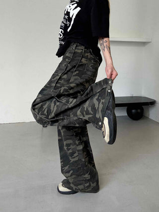 Unique Cotton Camouflage Long Pants
