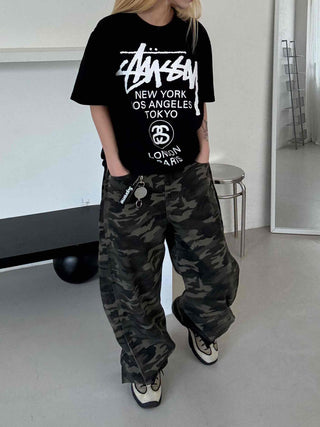 Unique Cotton Camouflage Long Pants