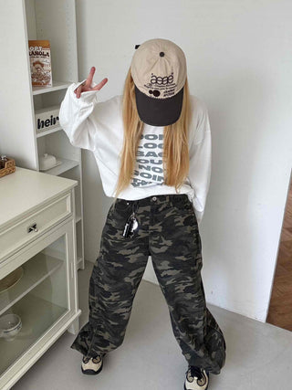 Unique Cotton Camouflage Long Pants