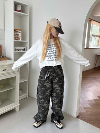 Unique Cotton Camouflage Long Pants