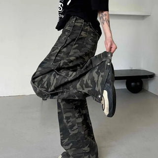 Unique Cotton Camouflage Long Pants