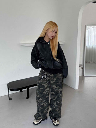 Unique Cotton Camouflage Long Pants