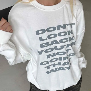 Casual Oversized Lettering Sweatshirt
