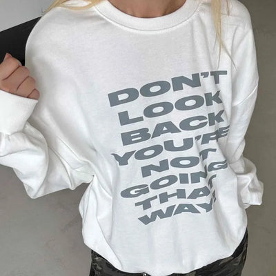Casual Oversized Lettering Sweatshirt