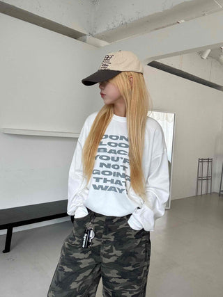 Casual Oversized Lettering Sweatshirt