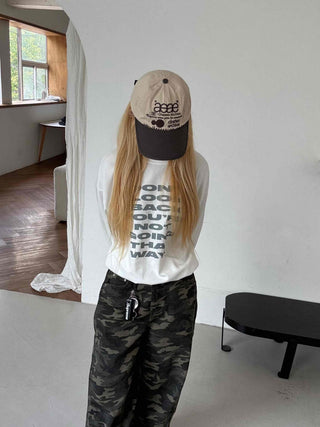 Casual Oversized Lettering Sweatshirt