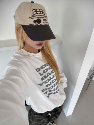 Casual Oversized Lettering Sweatshirt