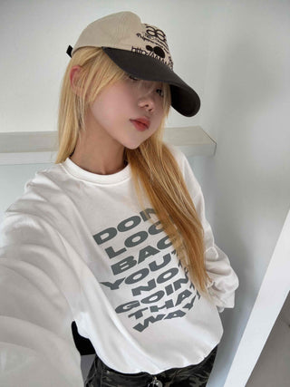 Casual Oversized Lettering Sweatshirt
