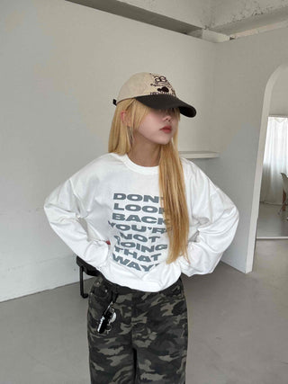 Casual Oversized Lettering Sweatshirt