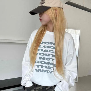 Casual Oversized Lettering Sweatshirt