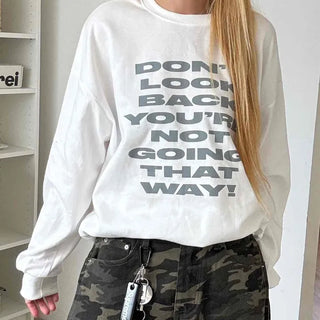 Casual Oversized Lettering Sweatshirt