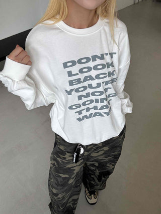 Casual Oversized Lettering Sweatshirt