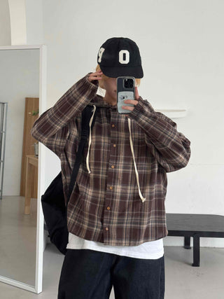 Daily Oversized Check Hoodie