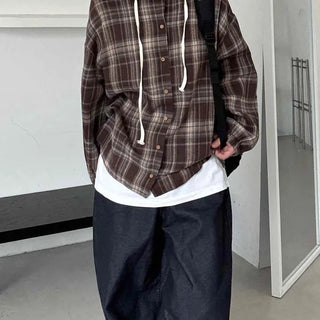 Daily Oversized Check Hoodie