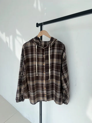 Daily Oversized Check Hoodie