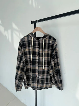 Daily Oversized Check Hoodie