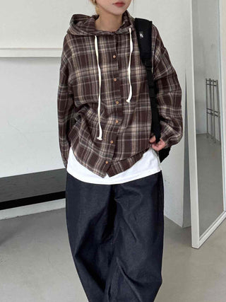 Daily Oversized Check Hoodie