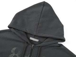 Comfort Vintage Lettering Zip-up Hoodie