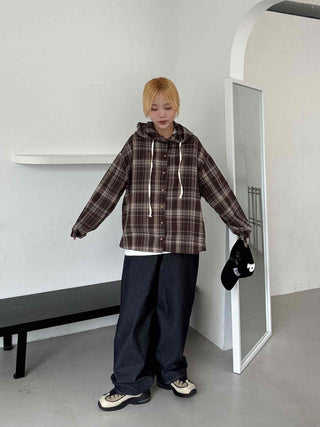 Street balloon fit raw denim long pants