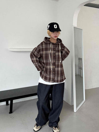 Street balloon fit raw denim long pants