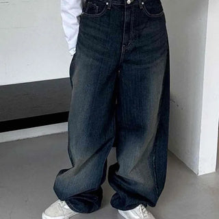 Vintage Washed Mega Wide Denim Long Pants