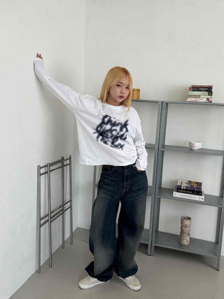 Vintage Washed Mega Wide Denim Long Pants