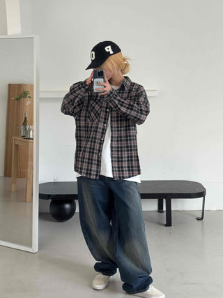 Vintage Washed Mega Wide Denim Long Pants