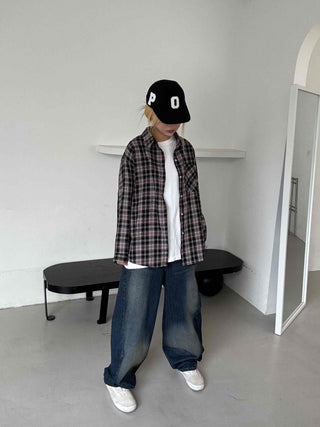 Vintage Washed Mega Wide Denim Long Pants