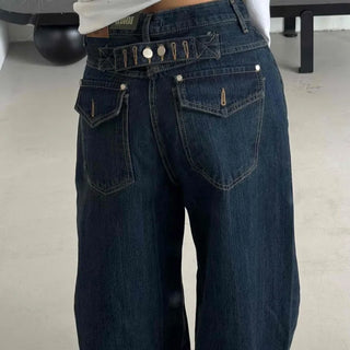 Vintage Washed Mega Wide Denim Long Pants